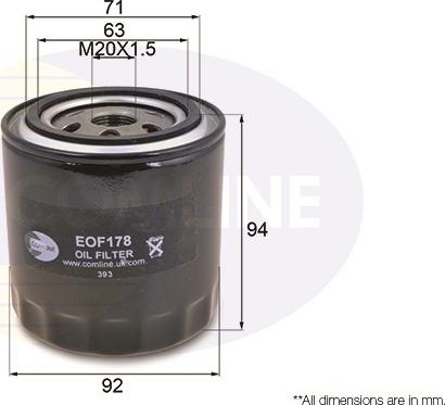 Comline EOF178 - Масляный фильтр abcparts.ee