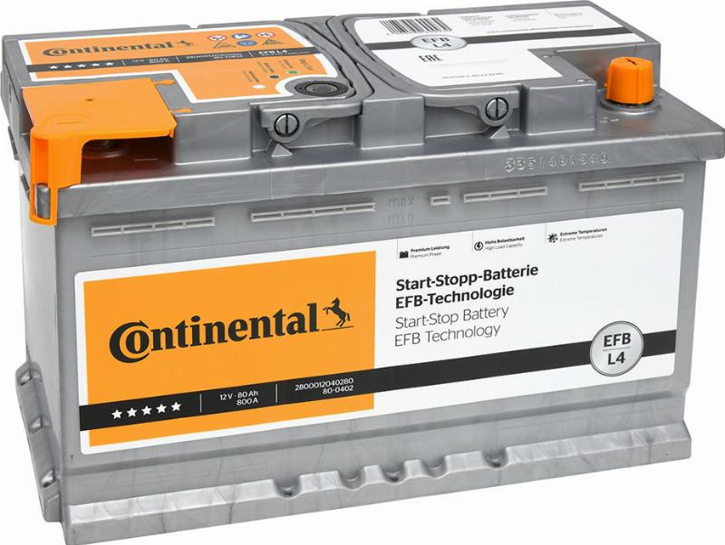 CONTINENTAL 2800012040280 - Стартерная аккумуляторная батарея, АКБ abcparts.ee
