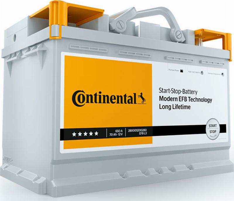 CONTINENTAL 2800012001280 - Стартерная аккумуляторная батарея, АКБ abcparts.ee