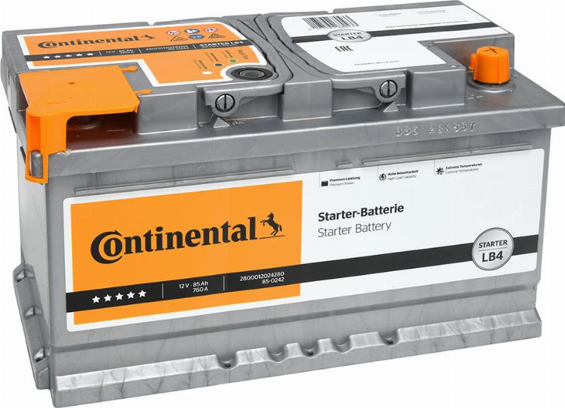 CONTINENTAL 2800012024280 - Стартерная аккумуляторная батарея, АКБ abcparts.ee