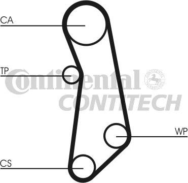 CONTINENTAL CT488 - Зубчатый ремень ГРМ abcparts.ee