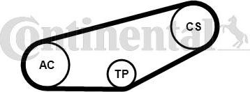 CONTINENTAL 4PK855K1 - Поликлиновый ременный комплект abcparts.ee