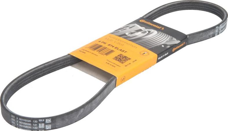 CONTINENTAL 4PK874 ELAST - Поликлиновой ремень abcparts.ee