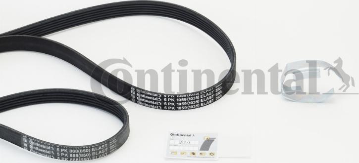 CONTINENTAL 6PK1059 ELAST T2 - Поликлиновый ременный комплект abcparts.ee