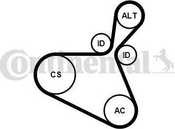 CONTINENTAL 6PK1179 EXTRA K1 - Поликлиновый ременный комплект abcparts.ee