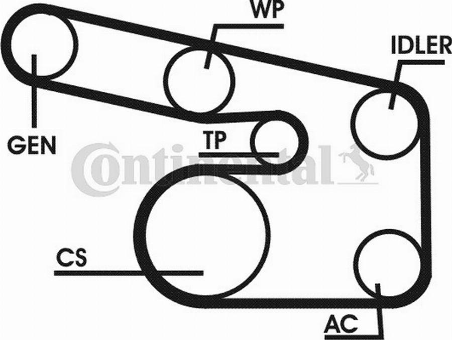 CONTINENTAL 6PK1870D1 - Поликлиновый ременный комплект abcparts.ee