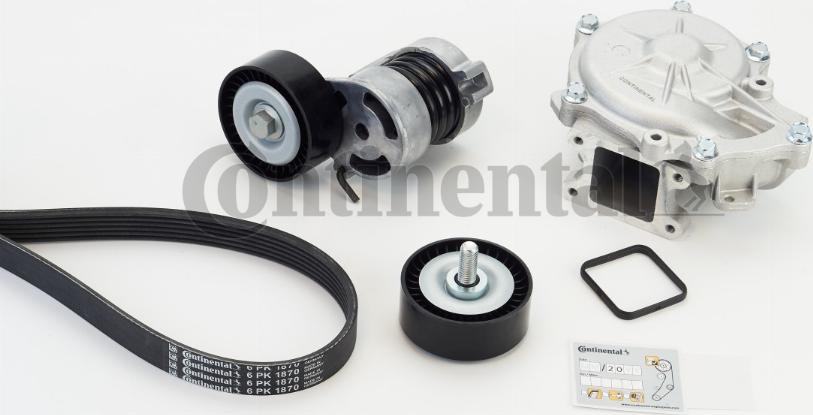 CONTINENTAL 6PK1870WP1 - Водяной насос + комплект ручейковых ремней abcparts.ee