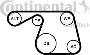 CONTINENTAL 6PK1310K1 - Поликлиновый ременный комплект abcparts.ee