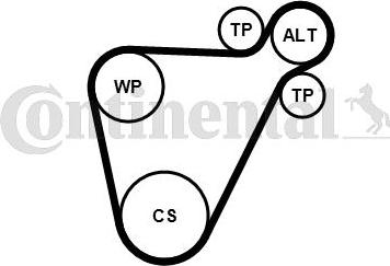 CONTINENTAL 8PK954 EXTRA K1 - Поликлиновый ременный комплект abcparts.ee