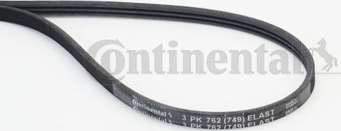 CONTINENTAL 3PK762 ELAST - Поликлиновой ремень abcparts.ee