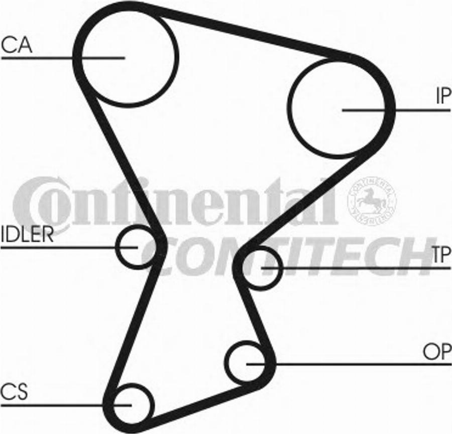 CONTINENTAL CT545K1 - Комплект зубчатого ремня ГРМ abcparts.ee