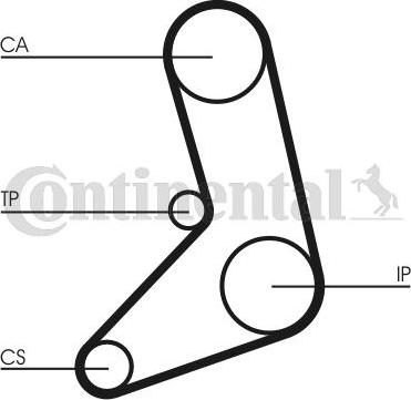 CONTINENTAL CT542 - Зубчатый ремень ГРМ abcparts.ee