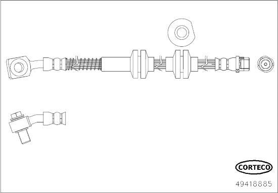 Corteco 49418885 - Тормозной шланг abcparts.ee