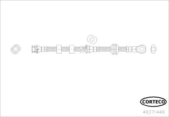 Corteco 49371449 - Тормозной шланг abcparts.ee