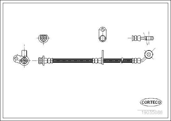 Corteco 19035086 - Тормозной шланг abcparts.ee