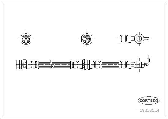 Corteco 19033024 - Тормозной шланг abcparts.ee
