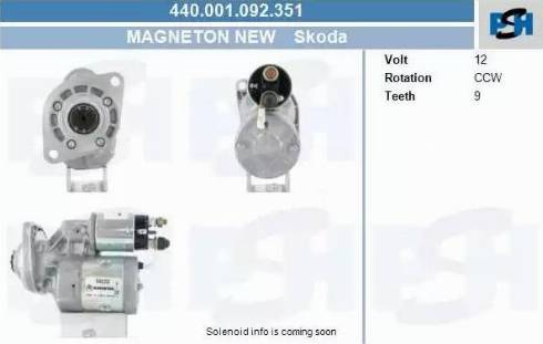 PSH 440.001.092.351 - Стартер abcparts.ee