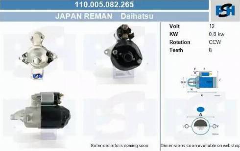 PSH 110.005.082.265 - Стартер abcparts.ee