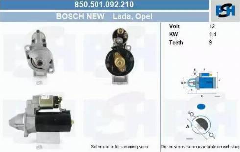 PSH 850.501.092.210 - Стартер abcparts.ee