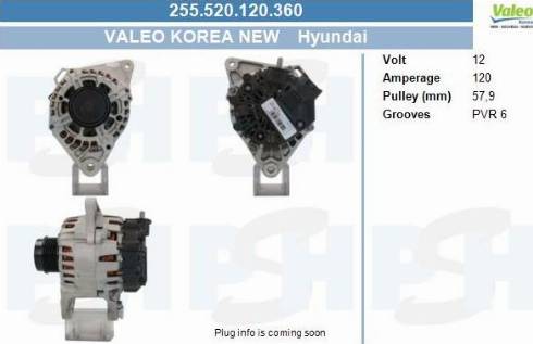 PSH 255.520.120.360 - Генератор abcparts.ee