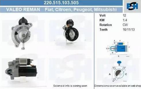 PSH 220.515.103.505 - Стартер abcparts.ee