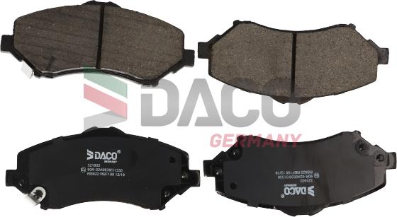 DACO Germany 321602 - Тормозные колодки, дисковые, комплект abcparts.ee