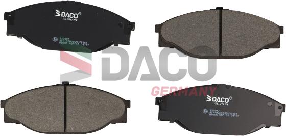 DACO Germany 323907 - Тормозные колодки, дисковые, комплект abcparts.ee