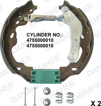 Danaher 210.00.10154B - Комплект тормозных колодок, барабанные abcparts.ee