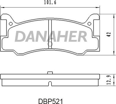 Danaher DBP521 - Тормозные колодки, дисковые, комплект abcparts.ee