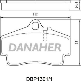 Danaher DBP1301/1 - Тормозные колодки, дисковые, комплект abcparts.ee