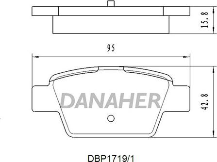 Danaher DBP1719/1 - Тормозные колодки, дисковые, комплект abcparts.ee