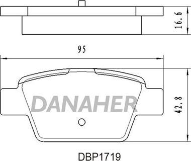 Danaher DBP1719 - Тормозные колодки, дисковые, комплект abcparts.ee