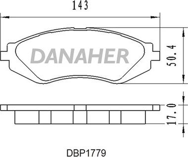 Danaher DBP1779 - Тормозные колодки, дисковые, комплект abcparts.ee
