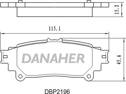 Danaher DBP2196 - Тормозные колодки, дисковые, комплект abcparts.ee