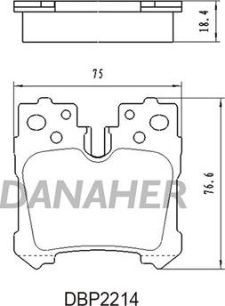 Danaher DBP2214 - Тормозные колодки, дисковые, комплект abcparts.ee