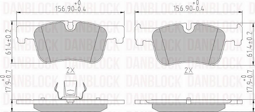 DANBLOCK DB 510975 - Тормозные колодки, дисковые, комплект abcparts.ee