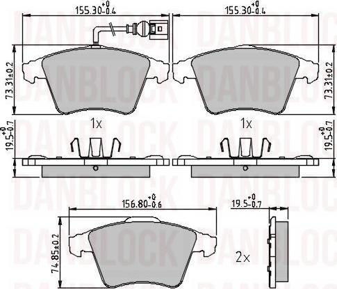 DANBLOCK DB 510479 - Тормозные колодки, дисковые, комплект abcparts.ee