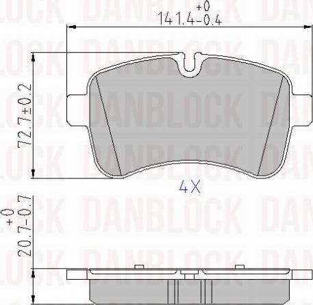 DANBLOCK DB 510663 - Тормозные колодки, дисковые, комплект abcparts.ee
