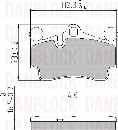 DANBLOCK DB 510604 - Тормозные колодки, дисковые, комплект abcparts.ee