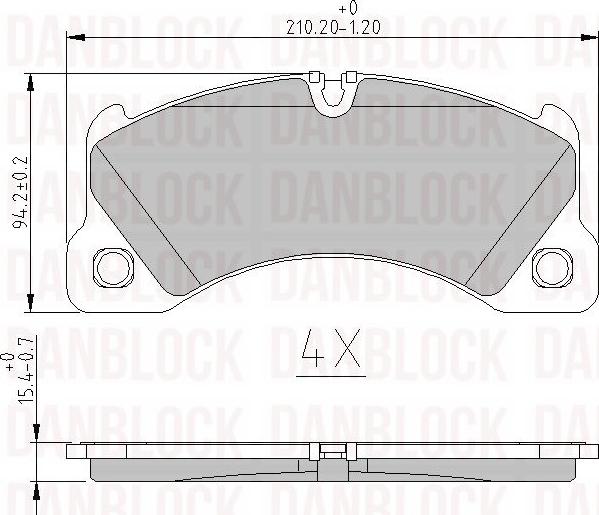 DANBLOCK DB 510674 - Тормозные колодки, дисковые, комплект abcparts.ee