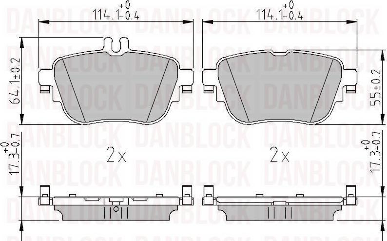 DANBLOCK DB 511368 - Тормозные колодки, дисковые, комплект abcparts.ee