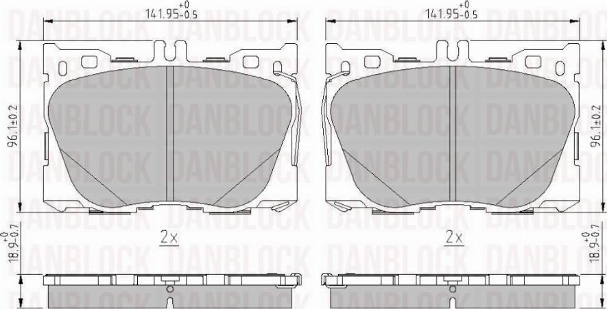 DANBLOCK DB 511331 - Тормозные колодки, дисковые, комплект abcparts.ee