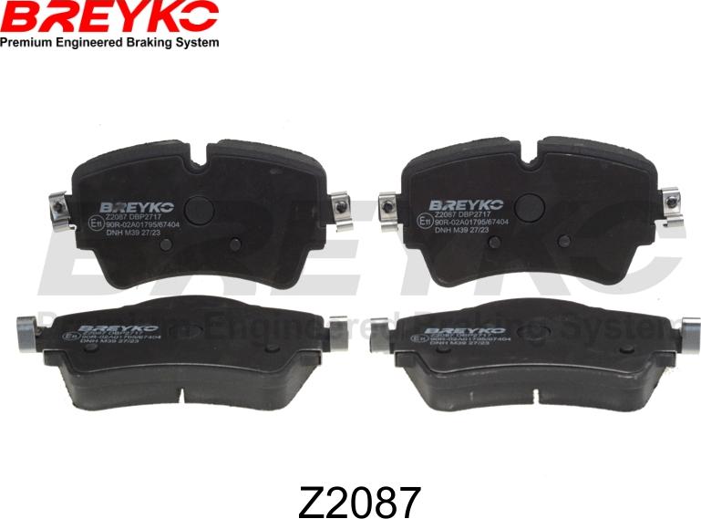 DAVID VASCO Z2087 - Тормозные колодки, дисковые, комплект abcparts.ee