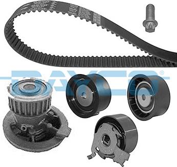 Dayco KTBWP1732 - Водяной насос + комплект зубчатого ремня ГРМ abcparts.ee