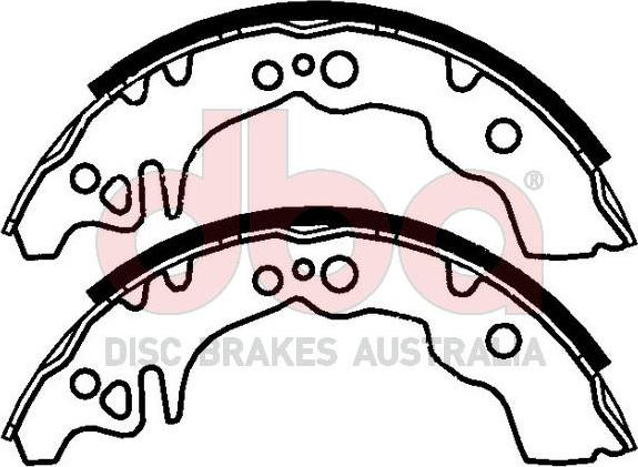 DBA Australia DBAS1969 - Комплект тормозных колодок, барабанные abcparts.ee
