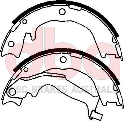DBA Australia DBAS1960 - Комплект тормозов, ручник, парковка abcparts.ee