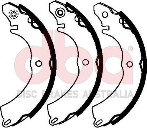 DBA Australia DBAS1867 - Комплект тормозных колодок, барабанные abcparts.ee