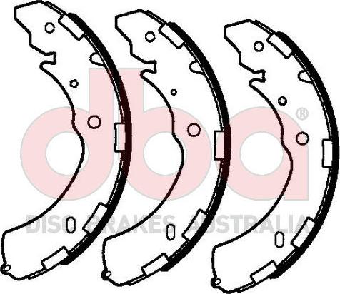 DBA Australia DBAS1886 - Комплект тормозных колодок, барабанные abcparts.ee