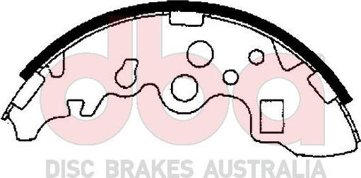 DBA Australia DBAS1786 - Комплект тормозных колодок, барабанные abcparts.ee
