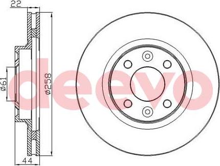 DEEVO BD10130 - Тормозной диск abcparts.ee